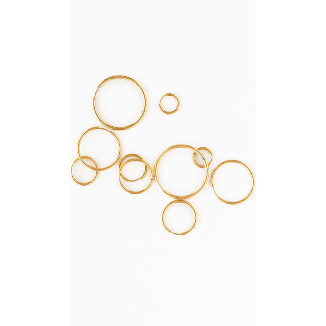 Thin Gold Hoop 8mm Earrings - Earrings - 3
