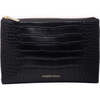 Insulated Small Snack Pouch, Black Croc - Lunchbags - 1 - thumbnail