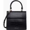 Medium Stylish, Chic Insulated Lunchbox, Black Croc - Lunchbags - 1 - thumbnail