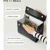 Medium Stylish, Chic Insulated Lunchbox, Black Croc - Lunchbags - 6