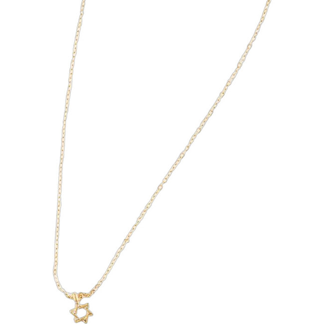 Star Of David Pendant Necklace, Gold