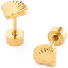 Seashell Stud Earrings, Multi - Earrings - 4