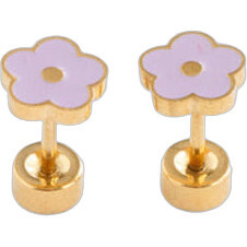 Petite Flower Stud Earrings, Purple