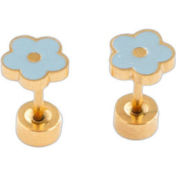 Petite Flower Stud Earrings, Blue