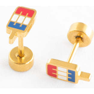 Patriotic Pop Stud Earrings, Multi - Earrings - 4