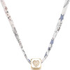 Kids Liberty Gold Heart Charm Necklace, Blue Stars - Necklaces - 1 - thumbnail