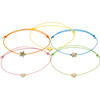 Gold Charm Bracelet Set, Rainbow Multi - Bracelets - 4