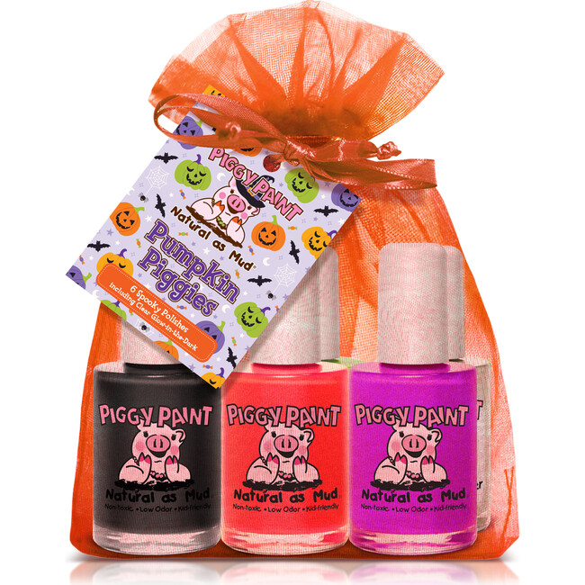 Pumpkin Piggies 6-Nail Polish Halloween Set