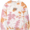 Thankful Tie Dye Sweatshirt, Pink - Sweatshirts - 1 - thumbnail