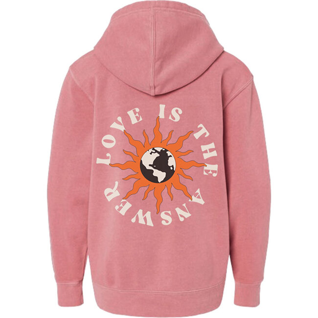 Love Hoodie, Pink - Sweatshirts - 2