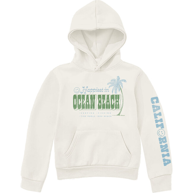 Kids Ocean Beach Hoodie, White
