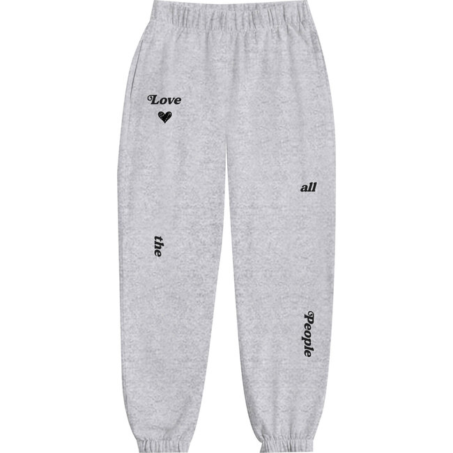 Kids Love People Jogger Pant, H Grey