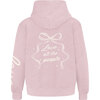 Kids Love People Hoodie, Washed Pink - Sweatshirts - 1 - thumbnail