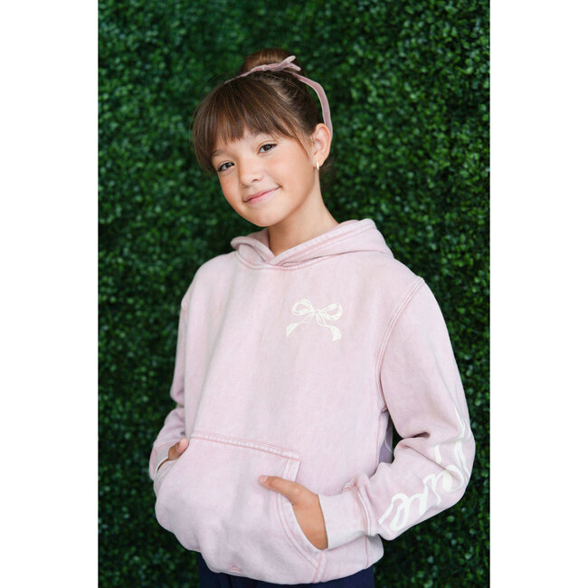 Kids Love People Hoodie, Washed Pink - Sweatshirts - 4