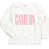 Game On Long Sleeve Tee, White - T-Shirts - 1 - thumbnail