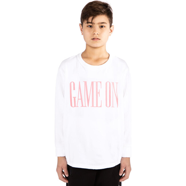 Game On Long Sleeve Tee, White - T-Shirts - 2