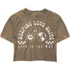 Keeping Love Alive Crop T-shirt, Charcoal - T-Shirts - 2