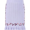 Sandy Knit Mini Skirt, Lavendar - Skirts - 1 - thumbnail