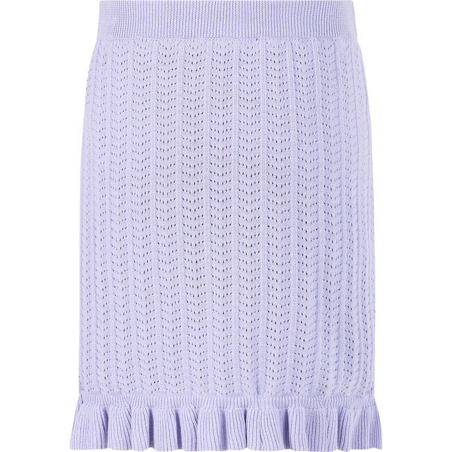 Sandy Knit Mini Skirt, Lavendar - Skirts - 2