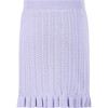 Sandy Knit Mini Skirt, Lavendar - Skirts - 2