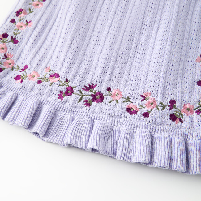 Sandy Knit Mini Skirt, Lavendar - Skirts - 4
