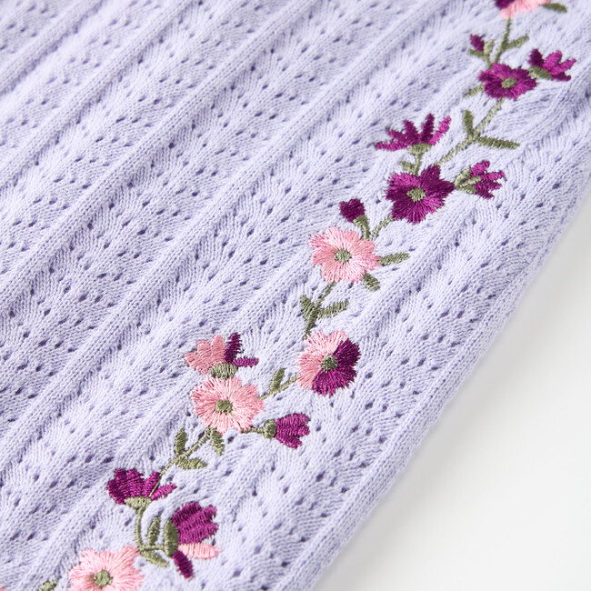 Sandy Knit Mini Skirt, Lavendar - Skirts - 5