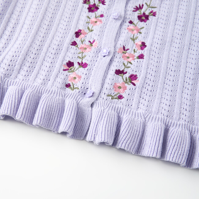 Sandy Knit Cardigan, Lavendar - Cardigans - 5