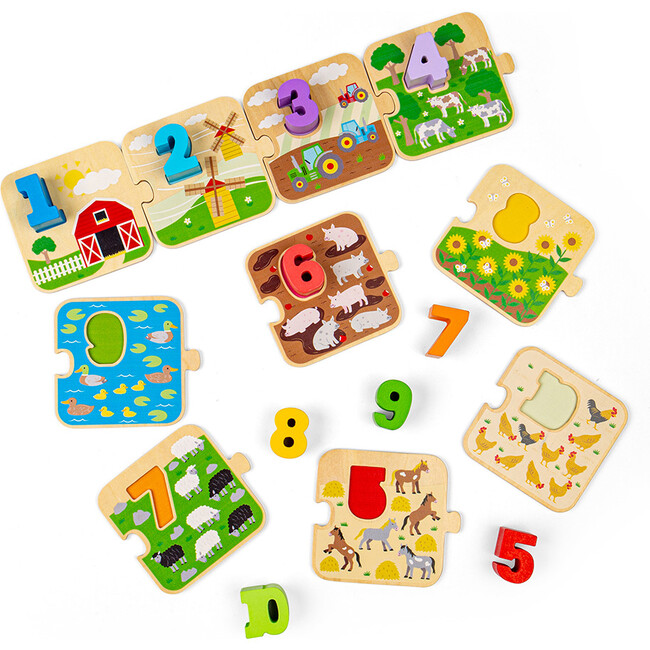 1-10 Tile Puzzle - Wooden Puzzles - 2