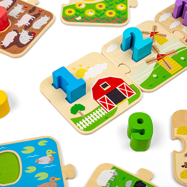 1-10 Tile Puzzle - Wooden Puzzles - 3