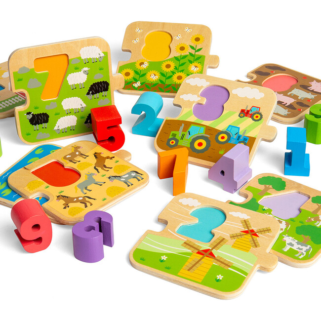 1-10 Tile Puzzle - Wooden Puzzles - 5