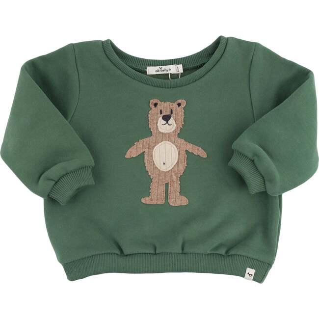 Shaggy Bear Applique Brooklyn Boxy, Green