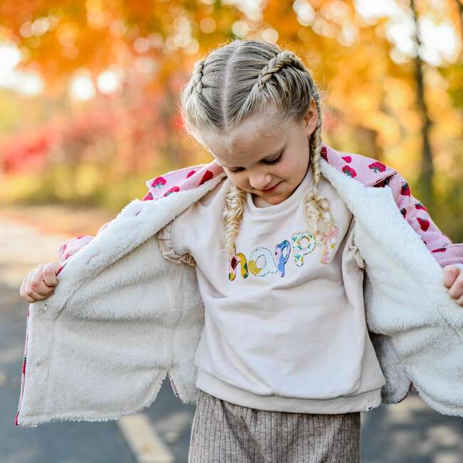 Winter Berries Shacket W/Blush Snowdrift Lining, Red - Jackets - 3