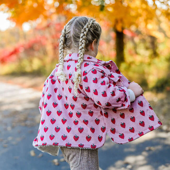 Winter Berries Shacket W/Blush Snowdrift Lining, Red - Jackets - 4
