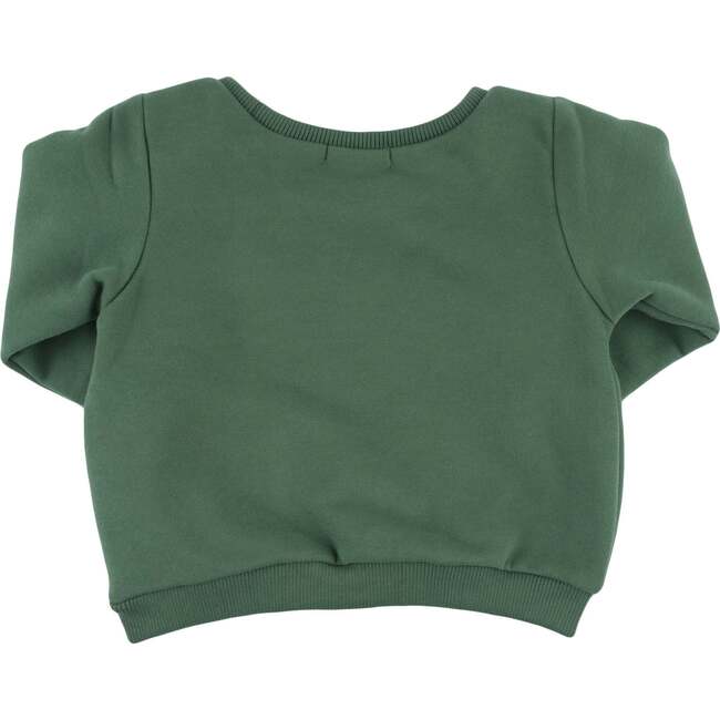 Shaggy Bear Applique Brooklyn Boxy, Green - Sweatshirts - 2