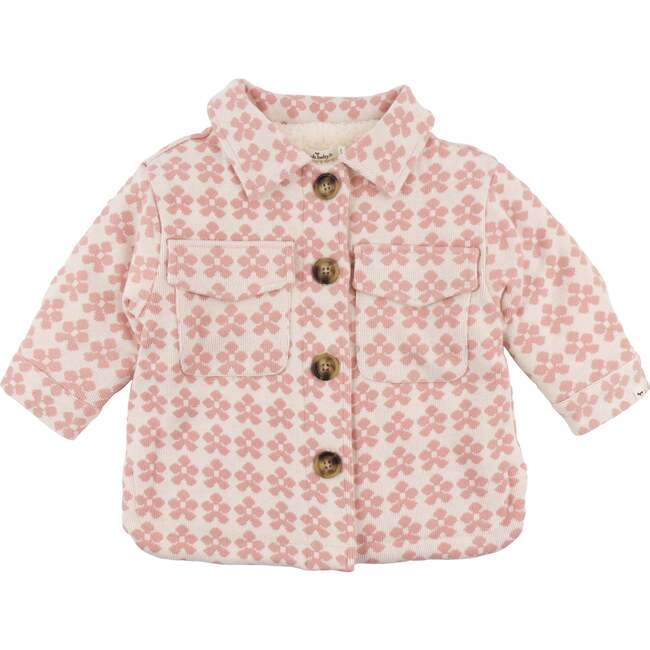 Mod Flowers Shacket W/, Cream Snowdrift Liningflorals
