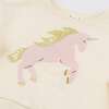 Prancing Unicorn Applique Millie Slouch, Cream - Sweatshirts - 3 - thumbnail