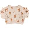 Deer Print Slouch Sweatshirt, , Pink - Sweatshirts - 1 - thumbnail