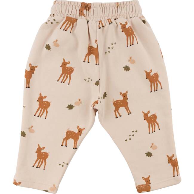 Deer Print Pocket Jogger, Pink - Pants - 2