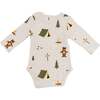 Camping Print Pocket Onesie, Grey - Onesies - 2