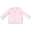 Tweed Style Jacket with Bow Pockets, Pink - Jackets - 1 - thumbnail