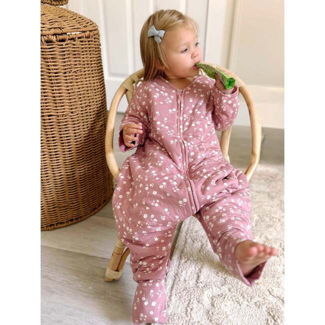 Long Sleeve Footie Sleep Bag, 1.0 TOG, Mini Floral - Sleep Sacks - 3