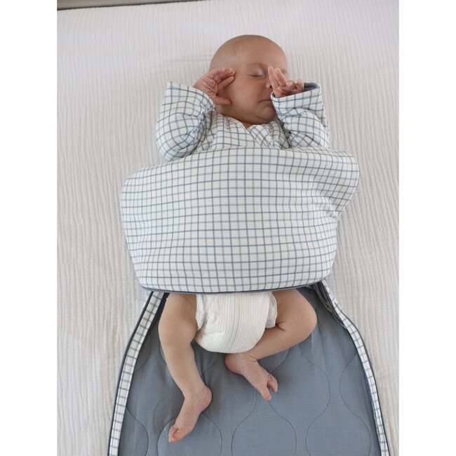 Long Sleeve Baby Swaddle, 1.0 TOG, Checkmate - Swaddles - 3