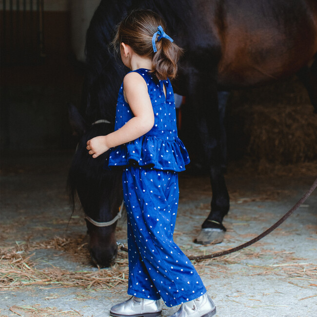 Navy Sequin Velvet Top & Pants Set - Mixed Apparel Set - 2