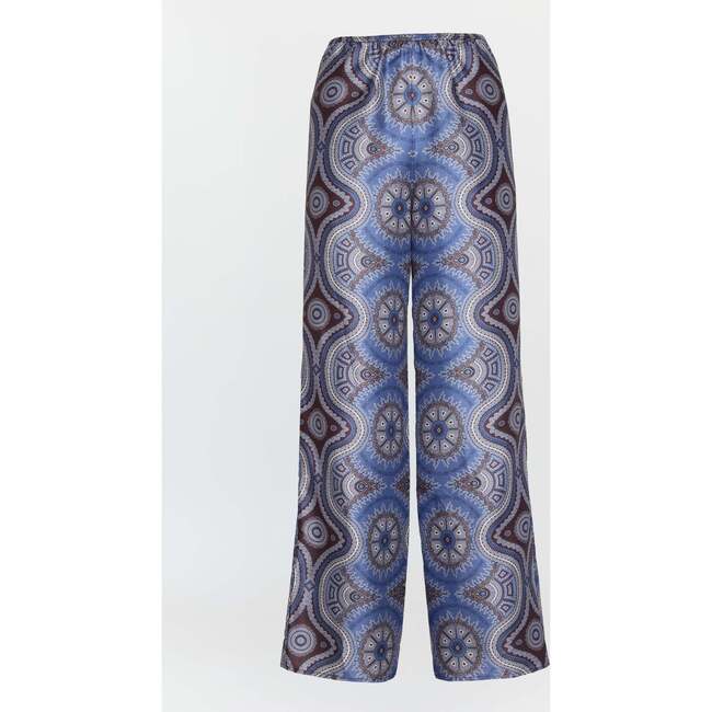 The Taylor Pant, Brown Cobalt Medallion