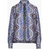The Liv Top, Brown Cobalt Medallion - Blouses - 1 - thumbnail