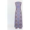 The Sloane Dress, Brown Cobalt Medallion - Dresses - 1 - thumbnail