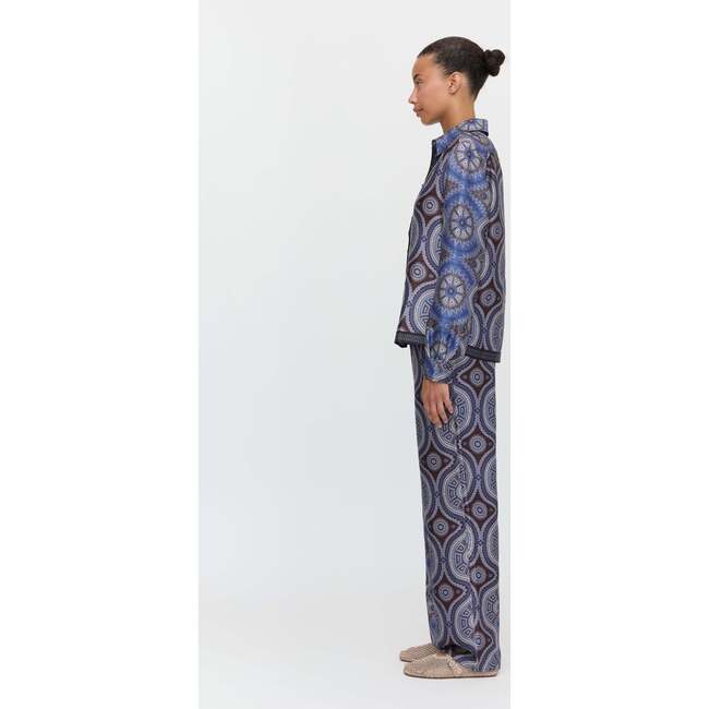 The Taylor Pant, Brown Cobalt Medallion - Pants - 4