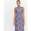 The Sloane Dress, Brown Cobalt Medallion - Dresses - 3