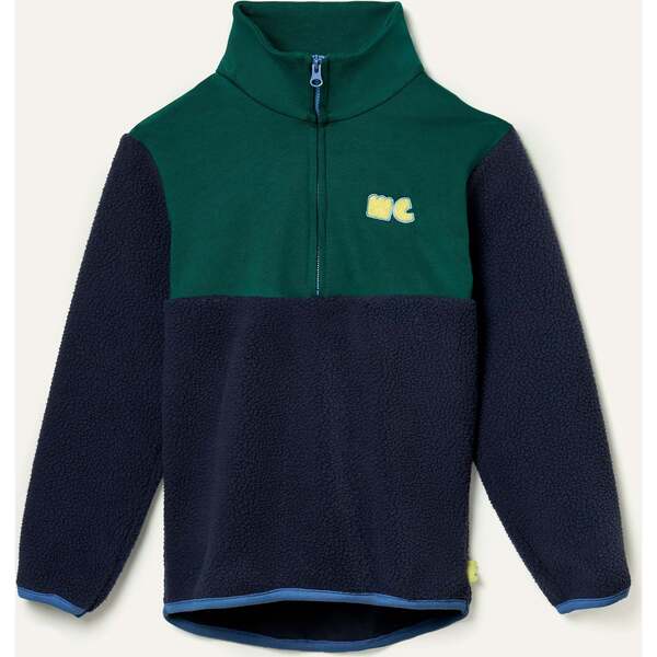 Me & Henry Navy Macchu Sherpa Zip Up