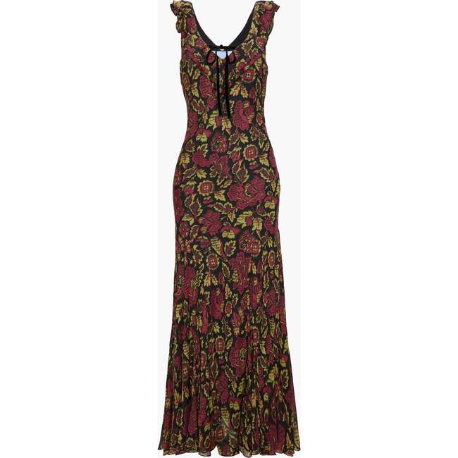 The Augustina Dress, Black Palampore Floral